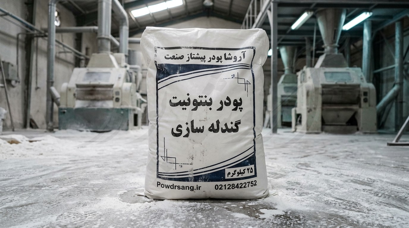 پودر بنتونیت گندله سازی تولید شده در شرکت تولید بنتونیت آروشا پودر